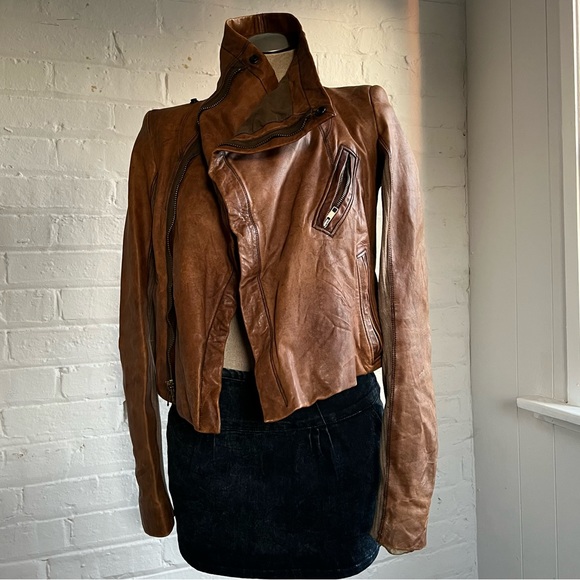 Rick Owens Leather Jacket - Picture 2 of 15